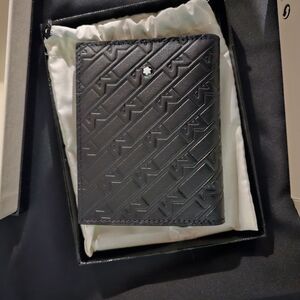 Montblanc Black Leather Embossed Wallet